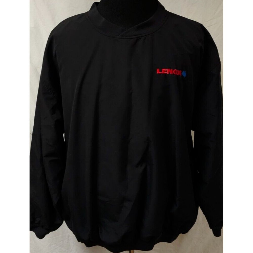 Vantage Mens XL Black Microfiber Lined Pullover Embroidered Lenox Logo Jacket
